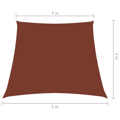 vidaXL Jedro za zaštitu od sunca od tkanine trapezno 4/5x4 m terakota