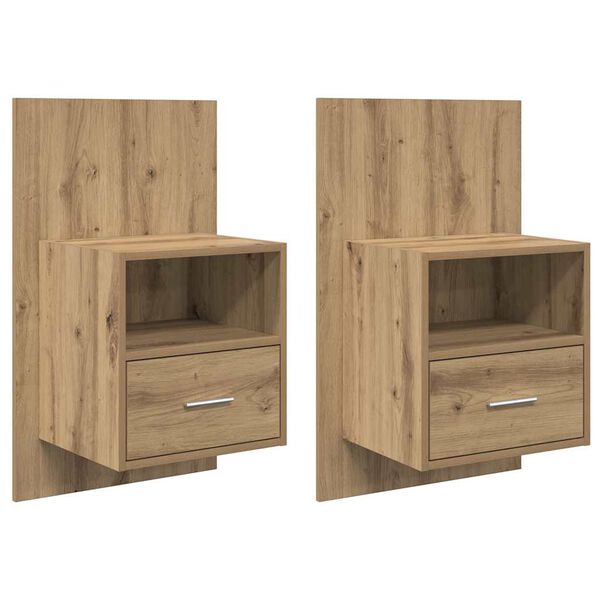 vidaXL Noćni ormar s ladicama 2 pcs Umjetnički hrast 50 x 32,5 x 80cm