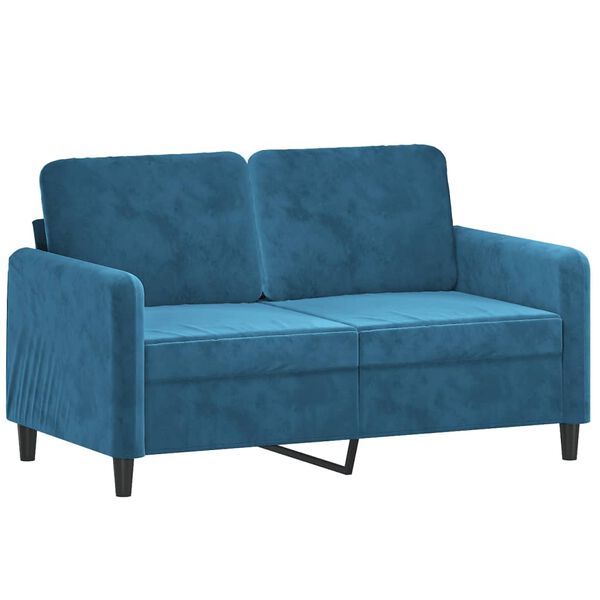 vidaXL 3-dijelni set sofa s jastucima plavi baršunasti