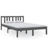 vidaXL Okvir za krevet od masivnog drva sivi 120 x 200 cm