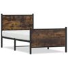 vidaXL Metalni okvir kreveta bez madraca boja hrasta 90x190 cm