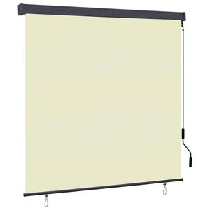vidaXL Rolo zavjesa Krem 180 x 250 cm Tkanina i aluminij