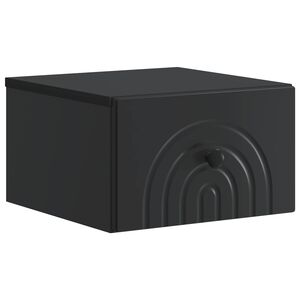 vidaXL Noćni ormarić za montažu na zid Zidne Crna 33 x 34,5 x 20 cm
