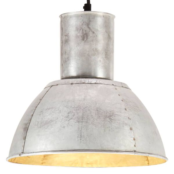 vidaXL Viseća svjetiljka 25 W srebrna okrugla 28,5 cm E27