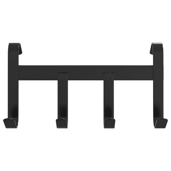 vidaXL Vješalica za uzde s 4 kuke crna čelična