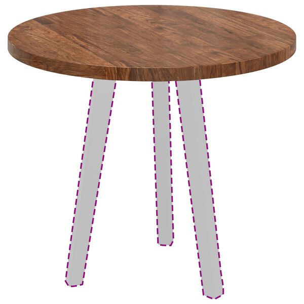 vidaXL Gornji dio stola Svijetlosmeđa &Oslash; 60 x 2,5 cm