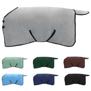 vidaXL Pokrivač za konje Cjela svijetlo siva i roza Poliester