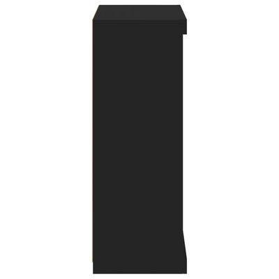 vidaXL Komoda s LED svjetlima crna 60,5x37x100 cm