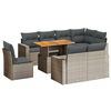 vidaXL 9-dijelni set vrtnih sofa od poliratana s jastucima sivi