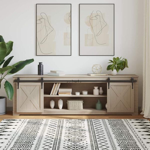 vidaXL Komplet kliznih vrata ormarića 200 cm ugljični čelik