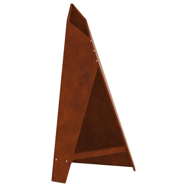 vidaXL Kamin Smeđa 58 x 40 x 100 cm Čelik otporan na vremenske uvjete