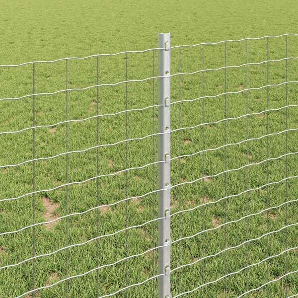 vidaXL Ograde 88 pcs Srebrno 140 cm Čelik