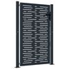 vidaXL Vrtna vrata antracit 100x125 cm čelična četvrtasti dizajn