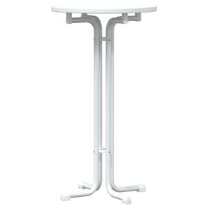 vidaXL Blagovaonski stol bijeli &Oslash; 60x110 cm konstruirano drvo i čelik