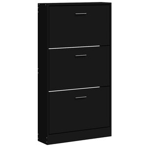 vidaXL Ormarić za cipele crni 59x17x108 cm od konstruiranog drva