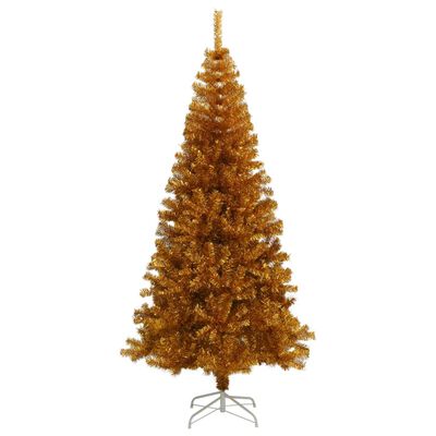 vidaXL Umjetno božićno drvce sa stalkom zlatno 180 cm PET