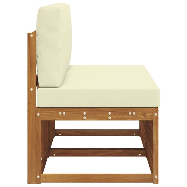 vidaXL 2 Komad Srednja sofa za van Čvrsto drvo akacije Prirodna