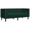 vidaXL 2-dijelni set sofa Chesterfield tamnozeleni bar&scaron;unasti