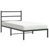 vidaXL Metalni okvir za krevet s uzglavljem crni 107x203 cm