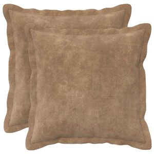 vidaXL Presvlaka za jastuk 2 pcs HOUTEN Sivosmeđa 30 x 30 cm