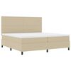 vidaXL LED Box Spring Krevet Svijetlo siva i bijela. 200 x 200 cm