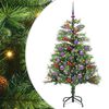 vidaXL Umjetno božićno drvce S LED lampica Zelena 150 cm PVC i metal