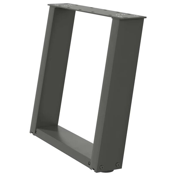 vidaXL Noge za klub stolić U-oblik 2 kom antracit 50 x (42-43) cm čelik