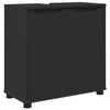vidaXL Ormarić za umivaonik Crna 60 x 30 x 60 cm Konstruirano drvo