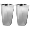 vidaXL Sadilica 2 pcs Srebrno 40 x 40 x 75 cm Cinkani čelik