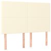 vidaXL Krevet box spring s madracem LED krem 140x200cm od umjetne kože