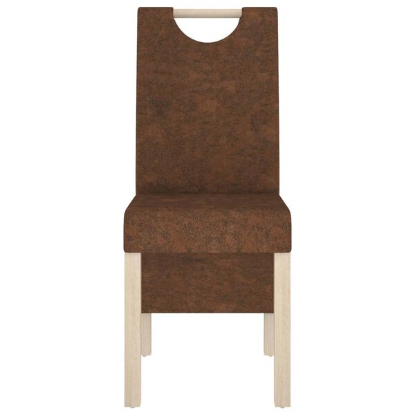 vidaXL Blagovaonske stolice od umjetne bru&scaron;ene kože 2 kom smeđe