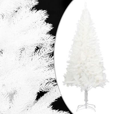 vidaXL Umjetno osvijetljeno božićno drvce bijelo 210 cm