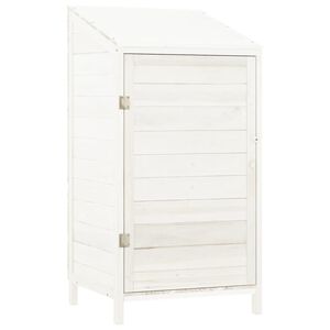vidaXL Vrtno spremi&scaron;te bijelo 55 x 52 x 112 cm od masivne jelovine