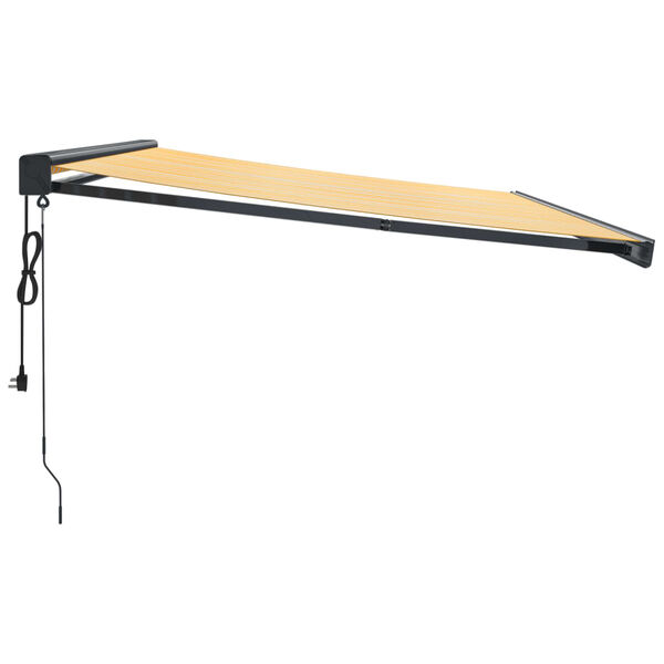 vidaXL Tenda na uvlačenje žuto-bijela 4,5x3 m od tkanine i aluminija