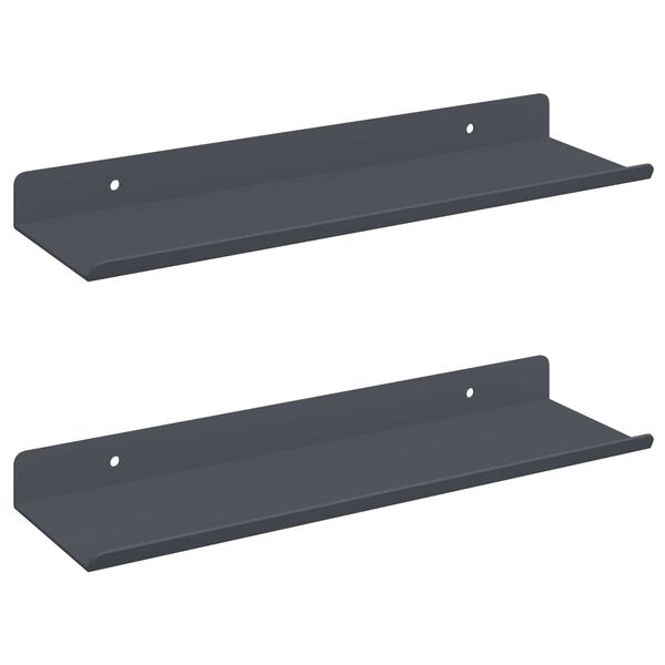 vidaXL Lebdeća polica Zidne 2 pcs Antracit 30 x 9 x 2,5 cm Čelik