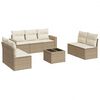 vidaXL 8-dijelni set vrtnih sofa od poliratana s jastucima bež
