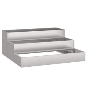 vidaXL Vrtna saksija Srebrno 90 x 90 x 35 cm Nehrđajući čelik