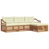 vidaXL Set vanjskih sofa 4 kom. Prirodna i krem