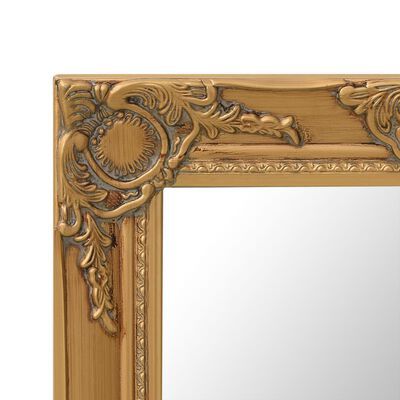 vidaXL Zidno ogledalo u baroknom stilu 50 x 50 cm zlatno