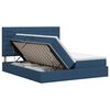 vidaXL Krevet s od storage s uzglavljem Plava 180 x 200 cm Tkanina