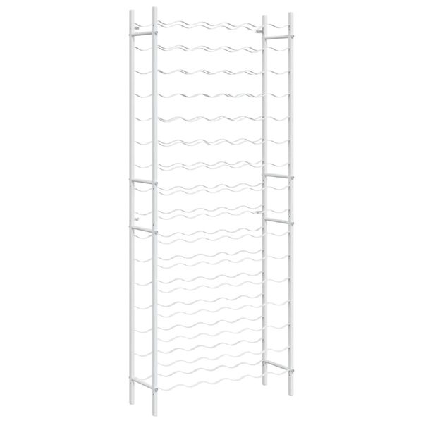 vidaXL Stalak za vino za 96 boca bijeli metalni