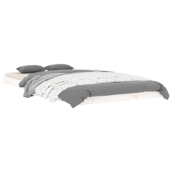 vidaXL Okvir za krevet bijeli 100 x 200 cm od masivne borovine