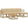vidaXL Set vanjskih sofa 6 kom. Bijela i bež