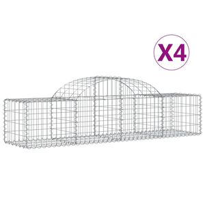 vidaXL Lučne gabionske ko&scaron;are 4 kom 200x50x40/60 cm pocinčano željezo