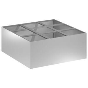 vidaXL Vrtna saksija Srebrna 100 x 100 x 20 cm Pocinčani čelik