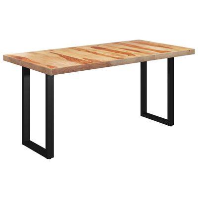 vidaXL Blagovaonski stol s O-nogama 180x90x77 cm masivno drvo šišama
