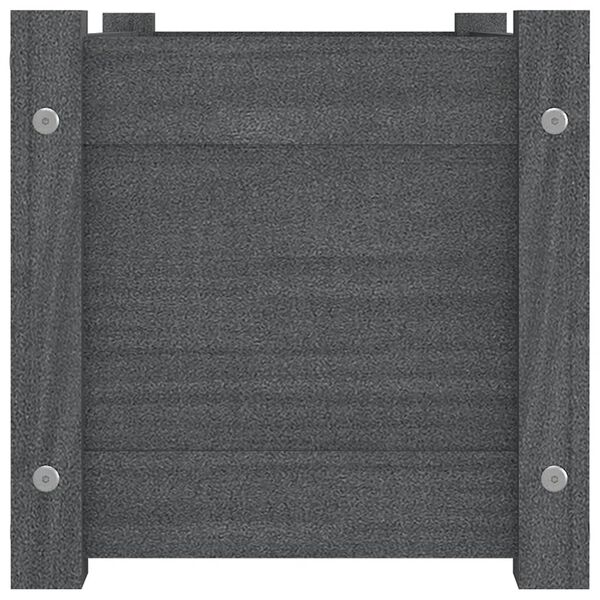 vidaXL Vrtna sadilica siva 60 x 31 x 31 cm od masivne borovine