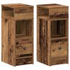 vidaXL Noćni ormarići 2 kom s ladicama staro drvo 25x31x66 cm