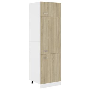 vidaXL Ormarić za hladnjak boja hrasta 60x57x207 cm konstruirano drvo