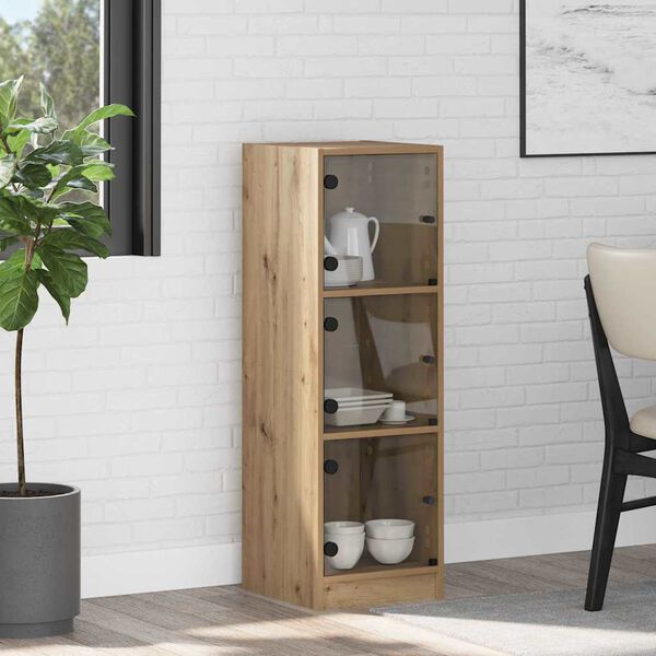 vidaXL Highboard Umjetnički hrast 35 x 37 x 109 cm Konstruirano drvo